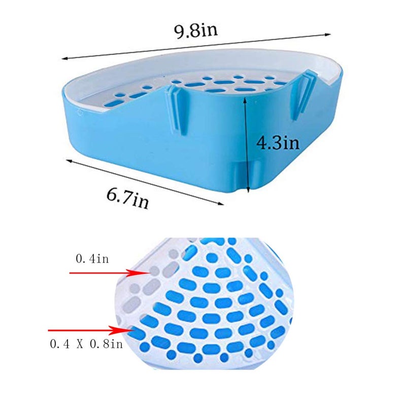 kathson Small Litter Box Guinea Pig Litter Tray Ferret Potty Training Corner Litter Pan Cage Cleaner Litter Scooper for Chinchillas Drawf Rabbits - Image 5